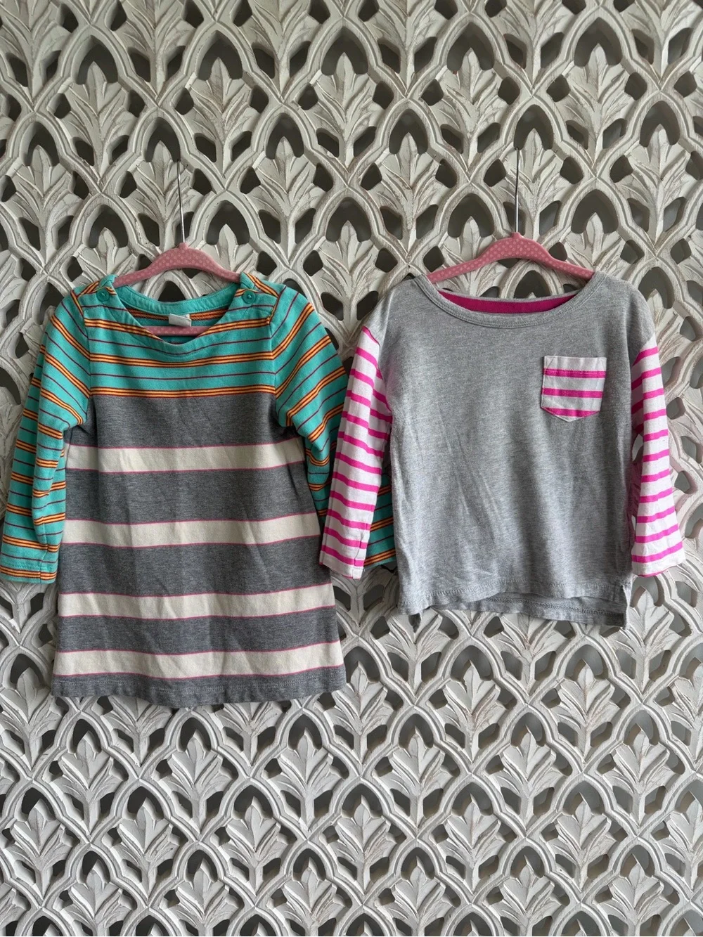 GAP and OshKosh Girls' Playful Stripes Set (2-Pack), 2T